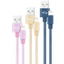 Nanocable Pack de 3 Cables Lightning a USB A 1 m - Rosa, Dorado y Azul Pacífico